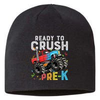 Ready To Crush Prek First Day Of Preschool Monster Truck Sustainable Beanie