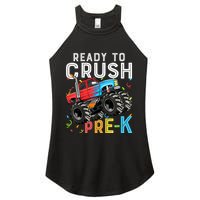 Ready To Crush Prek First Day Of Preschool Monster Truck Women's Perfect Tri Rocker Tank