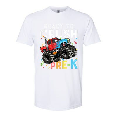 Ready To Crush Prek First Day Of Preschool Monster Truck Softstyle CVC T-Shirt