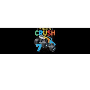 Ready To Crush 7 Monster Truck 7th Birthday Boy Bumper Sticker