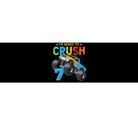 Ready To Crush 7 Monster Truck 7th Birthday Boy Bumper Sticker