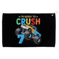 Ready To Crush 7 Monster Truck 7th Birthday Boy Grommeted Golf Towel