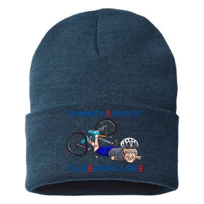 Running The Country Is Like Riding A Bike Sustainable Knit Beanie