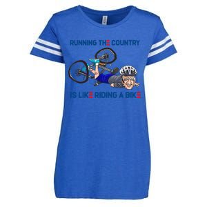 Running The Country Is Like Riding A Bike Enza Ladies Jersey Football T-Shirt