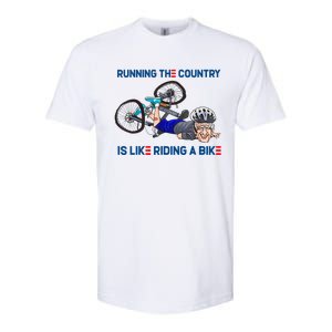 Running The Country Is Like Riding A Bike Softstyle CVC T-Shirt