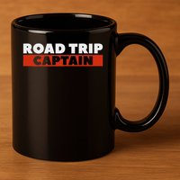 Road Trip Captain Summer Travel Adventure Lover 11oz C Handle Ceramic Mug
