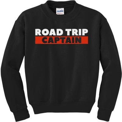 Road Trip Captain Summer Travel Adventure Lover Kids Sweatshirt