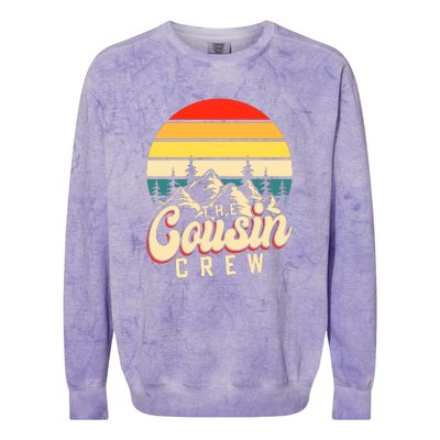 Retro The Cousin Crew Wilderness Camping Addiction Colorblast Crewneck Sweatshirt