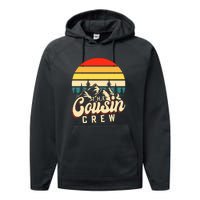 Retro The Cousin Crew Wilderness Camping Addiction Performance Fleece Hoodie