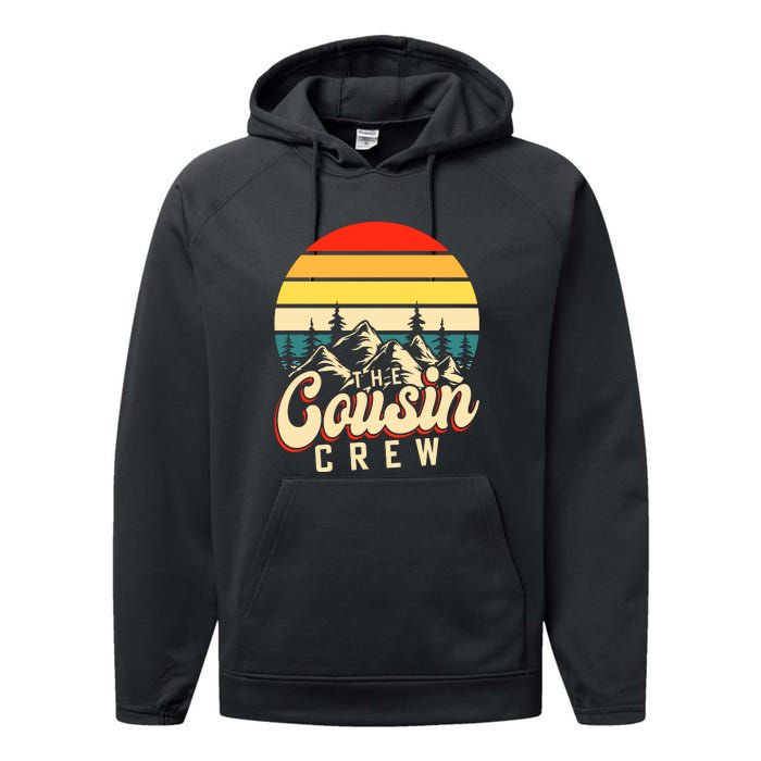 Retro The Cousin Crew Wilderness Camping Addiction Performance Fleece Hoodie