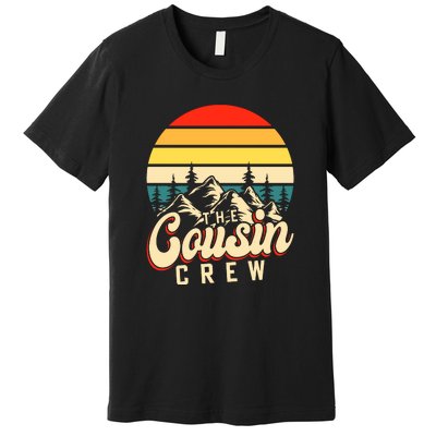 Retro The Cousin Crew Wilderness Camping Addiction Premium T-Shirt