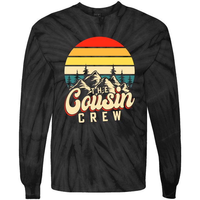 Retro The Cousin Crew Wilderness Camping Addiction Tie-Dye Long Sleeve Shirt