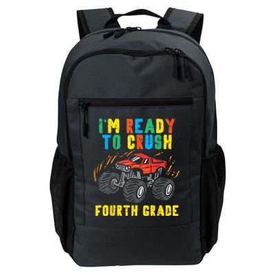 Ready To Crush 4th Grade Monster Truck First Day School Boy Daily Commute Backpack