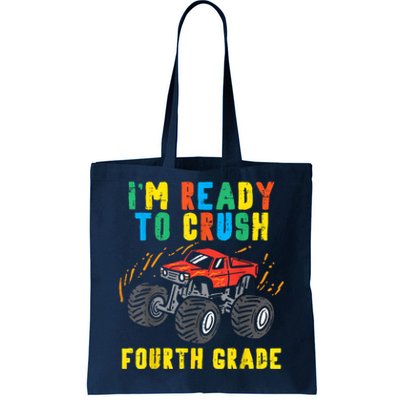 Ready To Crush 4th Grade Monster Truck First Day School Boy Tote Bag