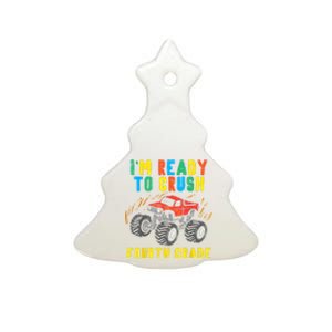 Ready To Crush 4th Grade Monster Truck First Day School Boy Ceramic Tree Ornament