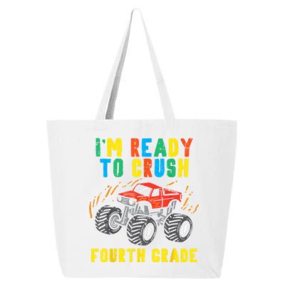 Ready To Crush 4th Grade Monster Truck First Day School Boy 25L Jumbo Tote