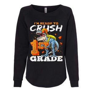 Ready To Crush 1st Grade T Rex Dinosaur Back To School Boy Womens California Wash Sweatshirt