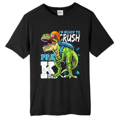 Ready To Crush PreK T Rex Dinosaur Back To School Boy Gift Tall Fusion ChromaSoft Performance T-Shirt