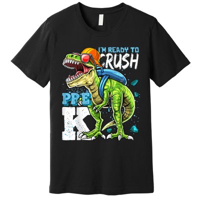 Ready To Crush PreK T Rex Dinosaur Back To School Boy Gift Premium T-Shirt