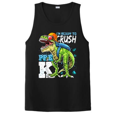 Ready To Crush PreK T Rex Dinosaur Back To School Boy Gift PosiCharge Competitor Tank