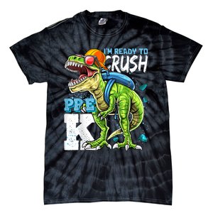 Ready To Crush PreK T Rex Dinosaur Back To School Boy Gift Tie-Dye T-Shirt