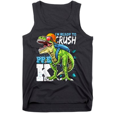 Ready To Crush PreK T Rex Dinosaur Back To School Boy Gift Tank Top