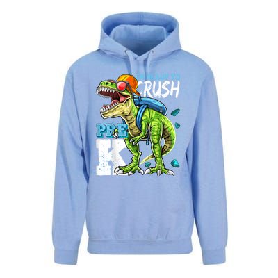 Ready To Crush PreK T Rex Dinosaur Back To School Boy Gift Unisex Surf Hoodie