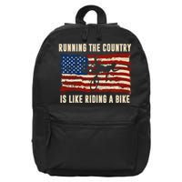 Running The Country Is Like Riding A Bike 16 in Basic Backpack