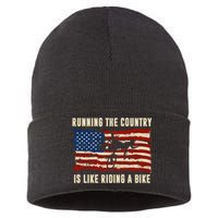 Running The Country Is Like Riding A Bike Sustainable Knit Beanie