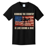 Running The Country Is Like Riding A Bike Kids T-Shirt