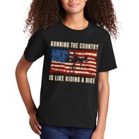Running The Country Is Like Riding A Bike Kids T-Shirt