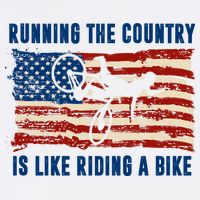 Running The Country Is Like Riding A Bike Garment-Dyed Sweatshirt