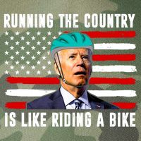 Running The Country Is Like Riding A Bike Funny Biden Legacy Tie Dye Trucker Hat