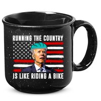 Running The Country Is Like Riding A Bike Funny Biden 15oz Campfire Ceramic Mug