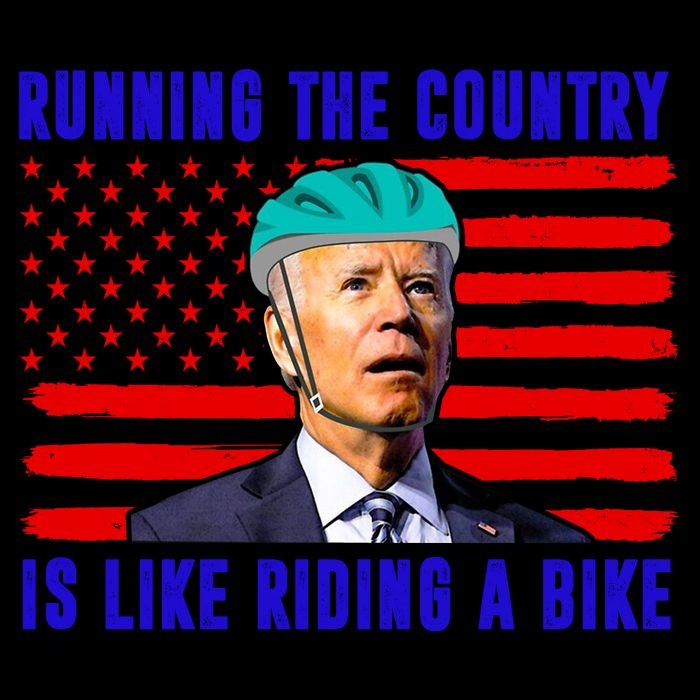 Running The Country Is Like Riding A Bike Funny Biden 16oz Travel Tumbler