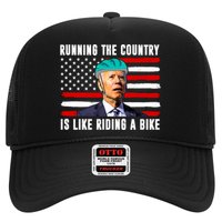 Running The Country Is Like Riding A Bike Funny Biden Trucker Hat