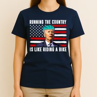 Running The Country Is Like Riding A Bike Funny Biden T-Shirt