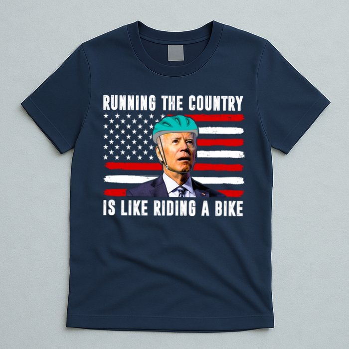 Running The Country Is Like Riding A Bike Funny Biden T-Shirt