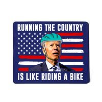 Running The Country Is Like Riding A Bike Funny Biden Mousepad