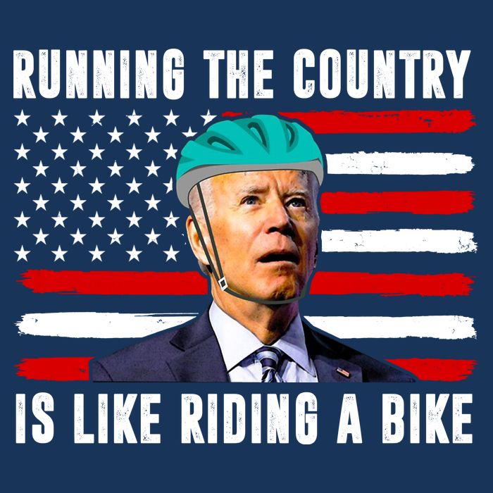 Running The Country Is Like Riding A Bike Funny Biden Mousepad