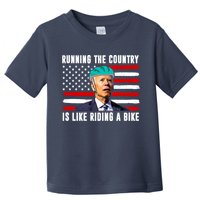Running The Country Is Like Riding A Bike Funny Biden Toddler T-Shirt