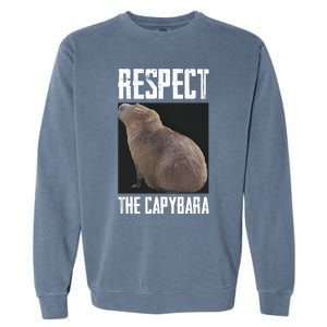 Respect The Capybara Garment-Dyed Sweatshirt