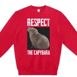 Respect The Capybara Premium Crewneck Sweatshirt