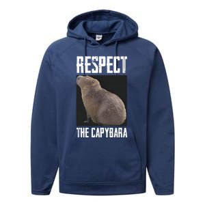 Respect The Capybara Performance Fleece Hoodie