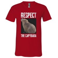 Respect The Capybara V-Neck T-Shirt