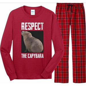 Respect The Capybara Long Sleeve Pajama Set