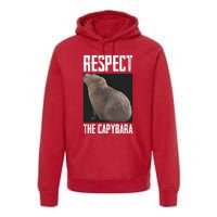 Respect The Capybara Premium Hoodie