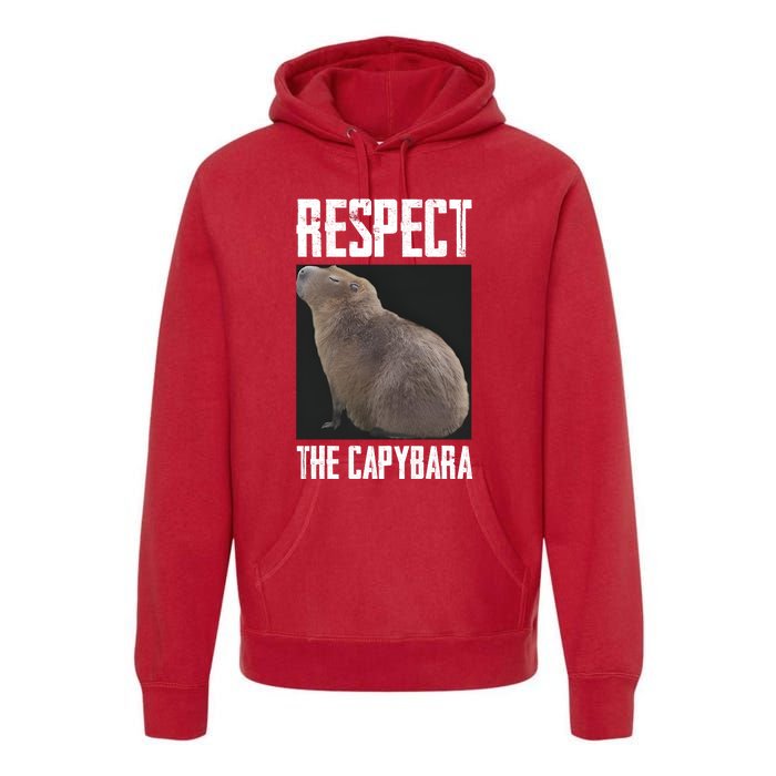 Respect The Capybara Premium Hoodie