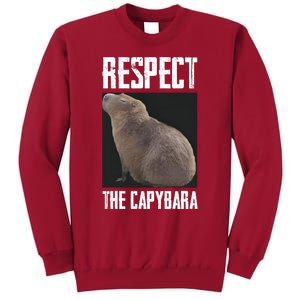 Respect The Capybara Tall Sweatshirt