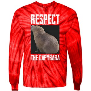 Respect The Capybara Tie-Dye Long Sleeve Shirt